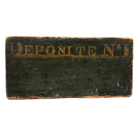 18th Century "Deposite No. 1" Painted Wood Panel