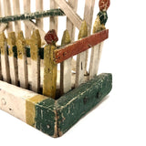 Fantastic Old Folk Art Picket Fence Wall Shelf with Perfect Patina