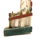 Fantastic Old Folk Art Picket Fence Wall Shelf with Perfect Patina