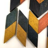 Old Handmade Wooden Parquetry Blocks with Great Color