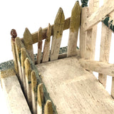 Fantastic Old Folk Art Picket Fence Wall Shelf with Perfect Patina