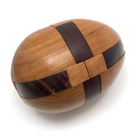 Japanese Vintage Wooden Interlocking Puzzle Egg