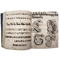 Augusta Hewlett's Stunning 1835-1847 Penmanship Notebook with Elaborate Alphabets and Family Records