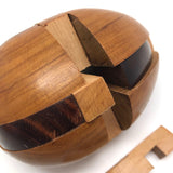 Japanese Vintage Wooden Interlocking Puzzle Egg