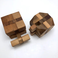 Japanese Vintage Wooden Puzzle Cubes - Sold Individually