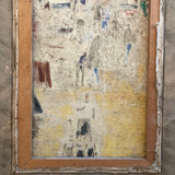 Marvelous Large 1940s Haitian Folk Art Painting of Funeral Procession