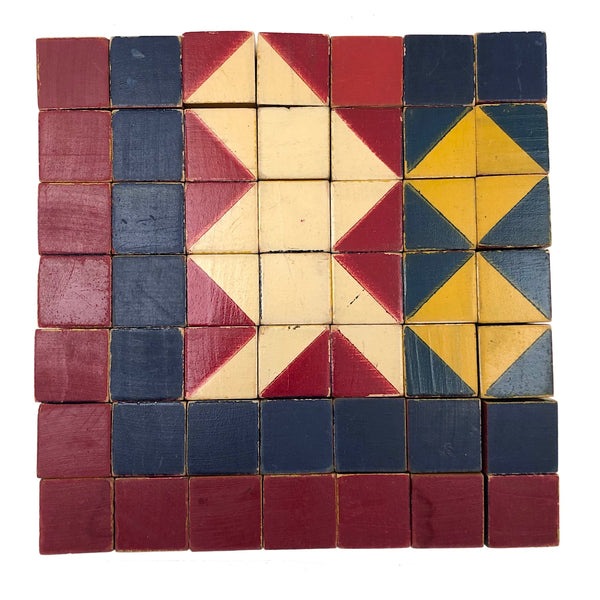 Nice Old Color Cubes Set of Forty Nine Blocks
