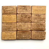Victorian Wooden Animal Litho Blocks Set with Poems on Backs
