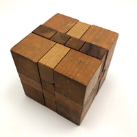 Japanese Vintage Wooden Puzzle Cubes - Sold Individually