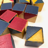 Nice Old Color Cubes Set of Forty Nine Blocks