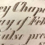 Augusta Hewlett's Stunning 1835-1847 Penmanship Notebook with Elaborate Alphabets and Family Records
