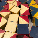 Nice Old Color Cubes Set of Forty Nine Blocks