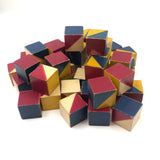 Nice Old Color Cubes Set of Forty Nine Blocks