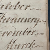 Augusta Hewlett's Stunning 1835-1847 Penmanship Notebook with Elaborate Alphabets and Family Records