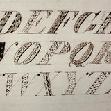 Augusta Hewlett's Stunning 1835-1847 Penmanship Notebook with Elaborate Alphabets and Family Records