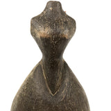 Very Old Carved Wooden Doll Scale Dress Form with Fantastic Patina of Use