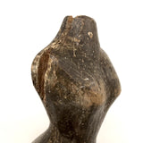 Very Old Carved Wooden Doll Scale Dress Form with Fantastic Patina of Use