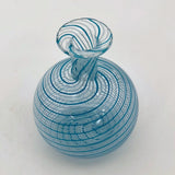 Murano Glass Blue and White Swirl Bud Vase