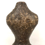 Very Old Carved Wooden Doll Scale Dress Form with Fantastic Patina of Use