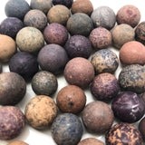 Old Clay Marbles - Blues and Purples
