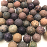 Old Clay Marbles - Blues and Purples
