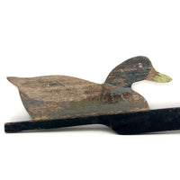 Flat, Old Handmade Working Wooden Duck Decoy