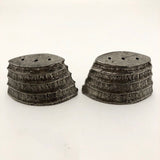 Patrick Meyer Brutalist Style Cast Pewter Salt and Pepper Shakers-reserved for KS