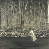 Glass Plate Negative of Woman Skating Figure Eights on Pond, 1890s