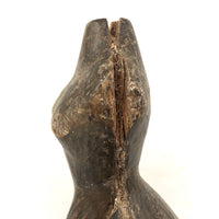 Very Old Carved Wooden Doll Scale Dress Form with Fantastic Patina of Use