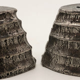 Patrick Meyer Brutalist Style Cast Pewter Salt and Pepper Shakers-reserved for KS
