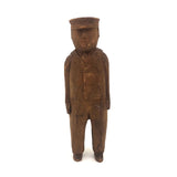 Old Carved Wooden Train Conductor with Terrific Patina