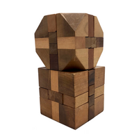 Japanese Vintage Wooden Puzzle Cubes - Sold Individually