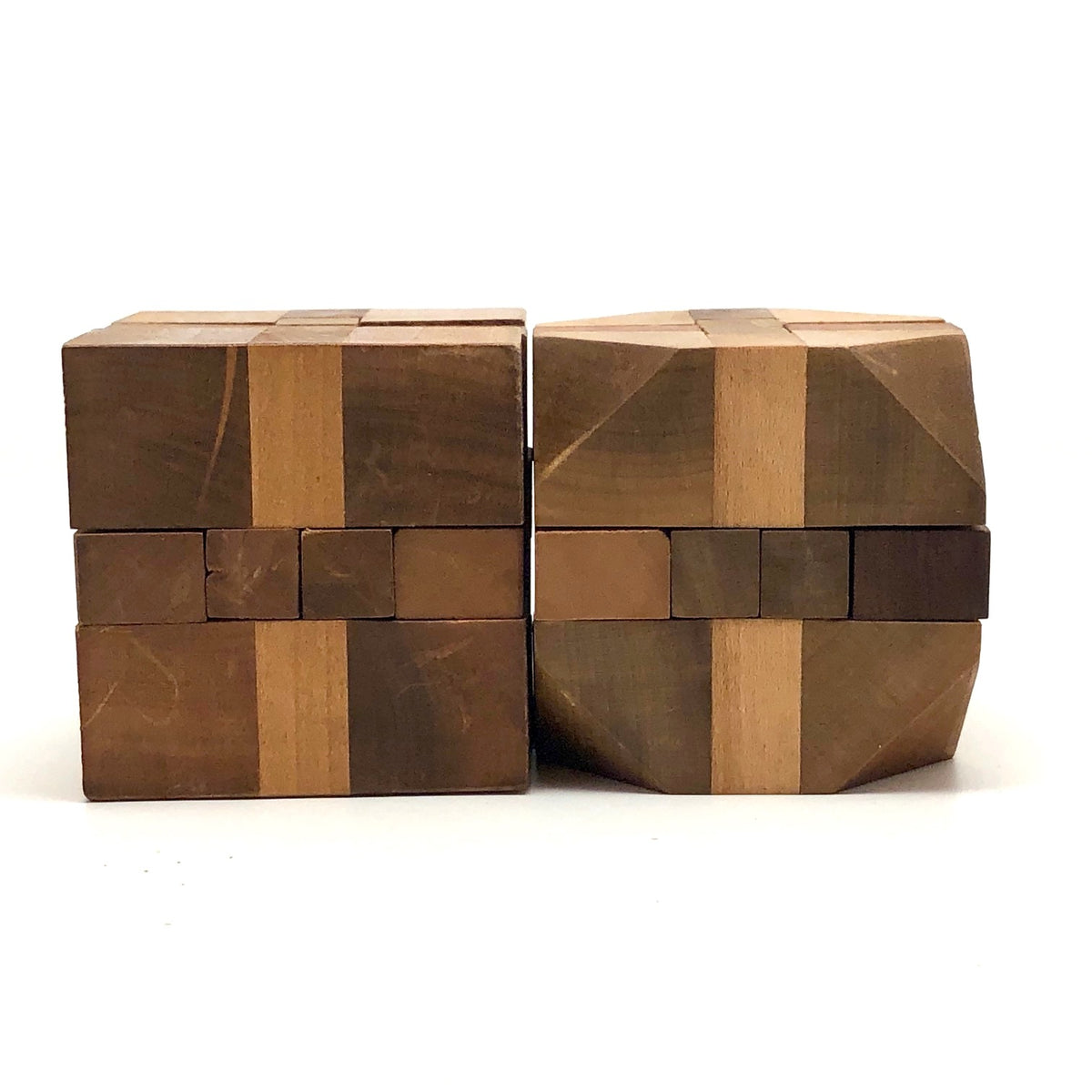 Japanese Vintage Wooden Puzzle Cubes - Sold Individually