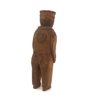 Old Carved Wooden Train Conductor with Terrific Patina