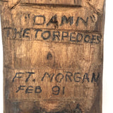 Damn the Torpedoes, Ft. Morgan, Civil War Related Folk Art Carving