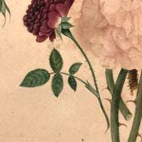 Very Fine 19th Century Gouache and Watercolor Floral Bouquet