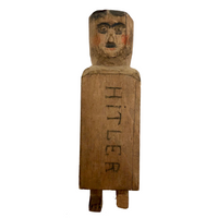 Carved Wooden Folk Art Mechanical Dirty Hitler