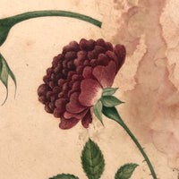 Very Fine 19th Century Gouache and Watercolor Floral Bouquet