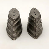 Patrick Meyer Brutalist Style Cast Pewter Salt and Pepper Shakers-reserved for KS