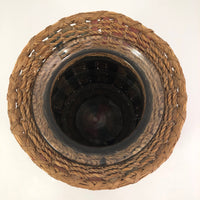 Large Penobscot Splint Ash and Sweetgrass Handled Basket Vase Presumed by Flo Shay
