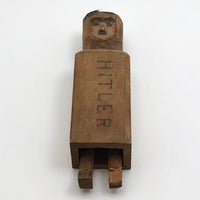 Carved Wooden Folk Art Mechanical Dirty Hitler