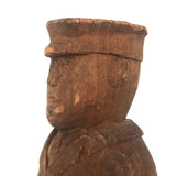 Old Carved Wooden Train Conductor with Terrific Patina