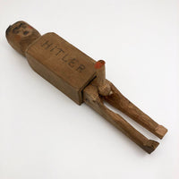 Carved Wooden Folk Art Mechanical Dirty Hitler