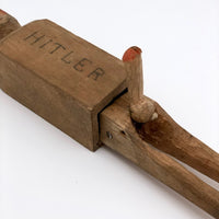 Carved Wooden Folk Art Mechanical Dirty Hitler