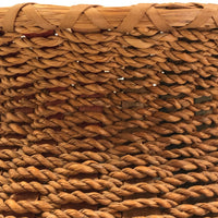 Large Penobscot Splint Ash and Sweetgrass Handled Basket Vase Presumed by Flo Shay