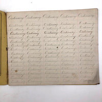 Henry Fisher's 1869 Penmanship Practice with Great Word Combinations!