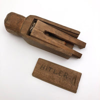 Carved Wooden Folk Art Mechanical Dirty Hitler