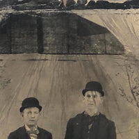 Two Boys in Bowlers, Antique Tintype