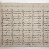 Henry Fisher's 1869 Penmanship Practice with Great Word Combinations!
