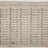 Henry Fisher's 1869 Penmanship Practice with Great Word Combinations!